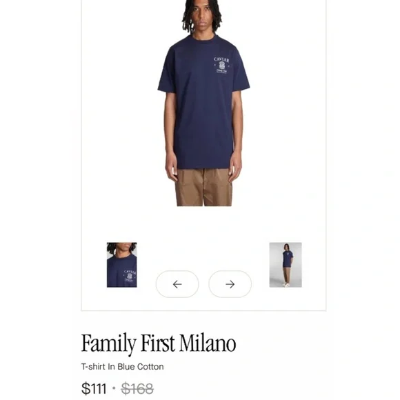 Family First Milano Caviar Print Tee Crewneck T Shirt - Picture 4 of 10